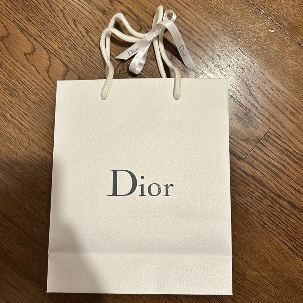 Dior shopping bag gift bag with Dior ribbon